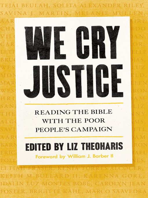 Title details for We Cry Justice by Liz  Theoharis - Available